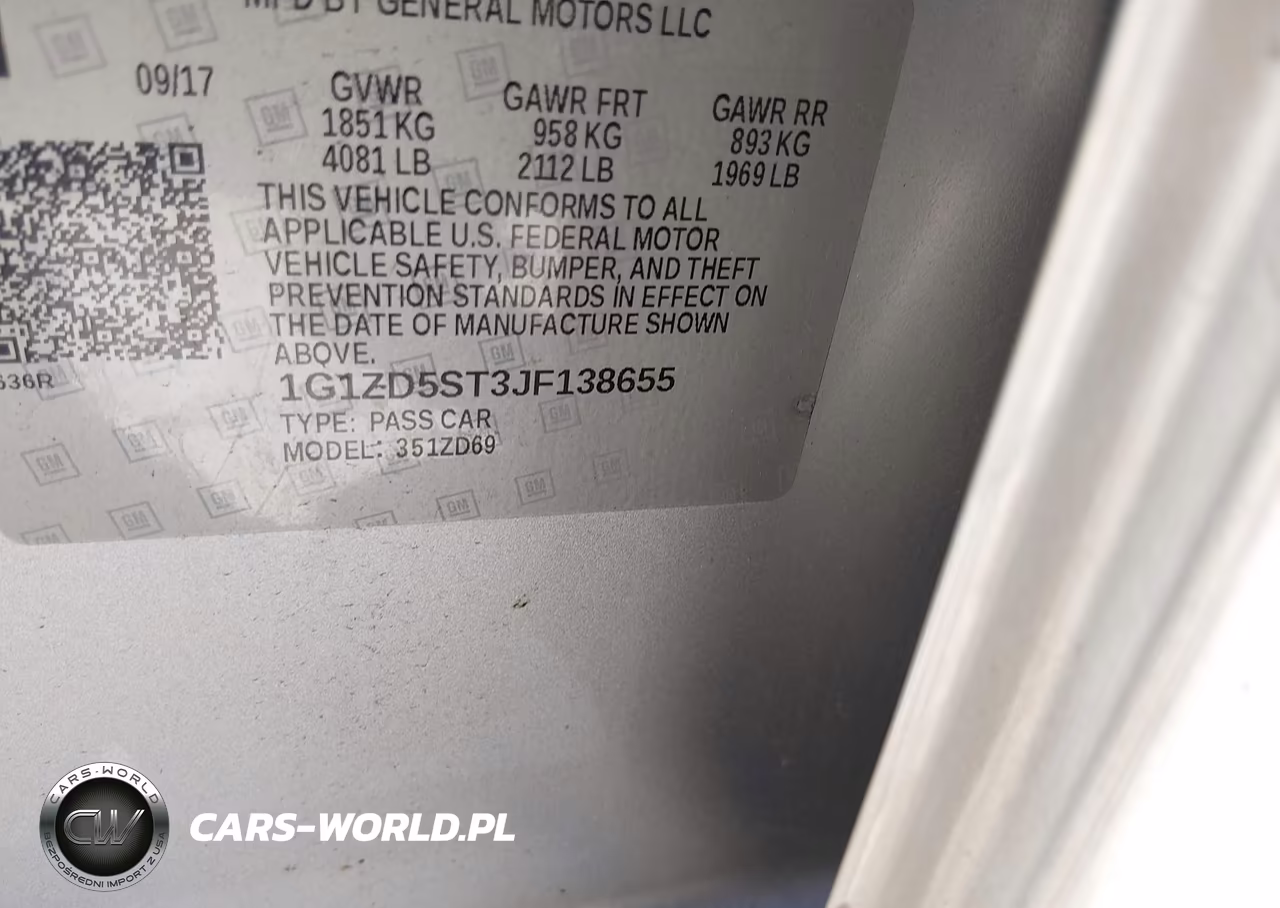 2018 Chevrolet Malibu Lt VIN:1G1ZD5ST3JF138655 - 9