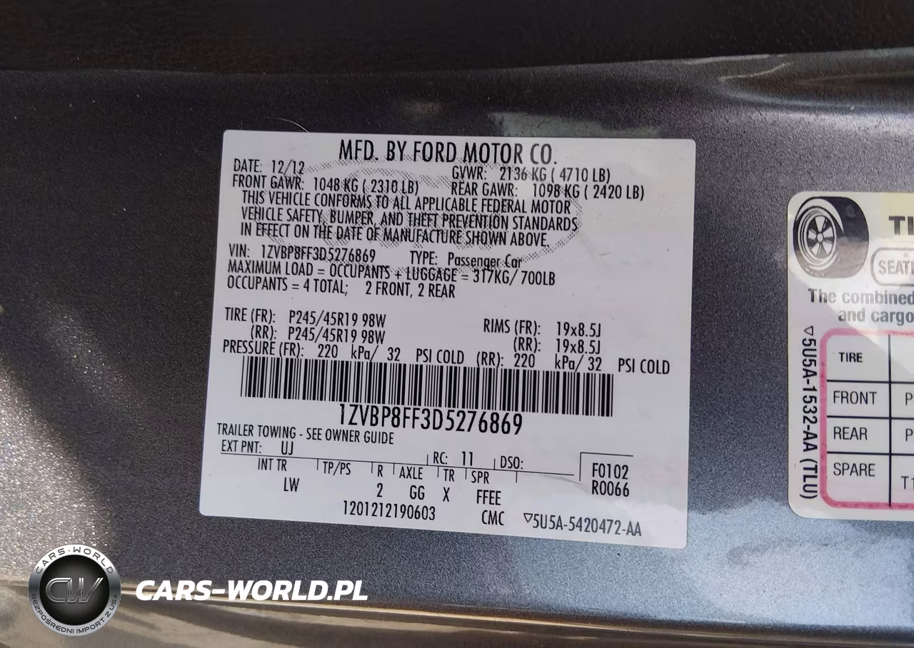2013 Ford Mustang Gt Premium VIN:1ZVBP8FF3D5276869 - 9