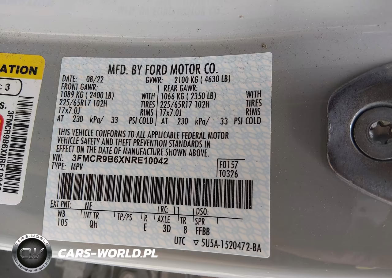 2022 Ford Bronco Sport Big Bend VIN:3FMCR9B6XNRE10042 - 9