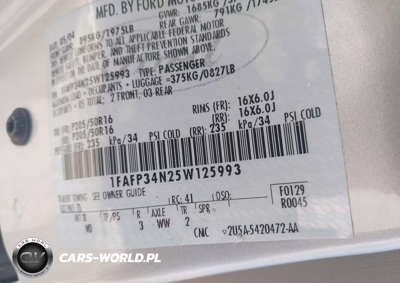 2005 Ford Focus Zx4 VIN:1FAFP34N25W125993 - 9