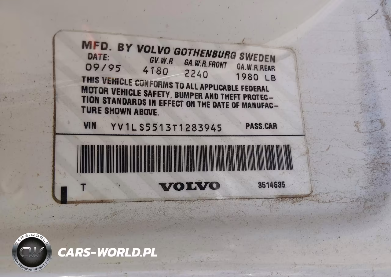 1996 Volvo 850 Glt VIN:YV1LS5513T1283945 - 9