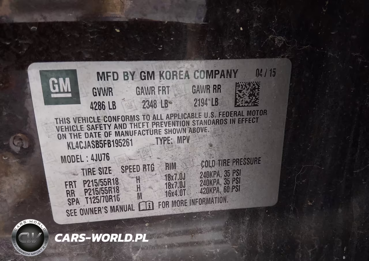 2015 Buick Encore VIN:KL4CJASB5FB195261 - 9