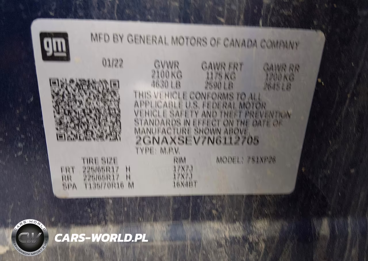 2022 Chevrolet Equinox Awd Ls VIN:2GNAXSEV7N6112705 - 9