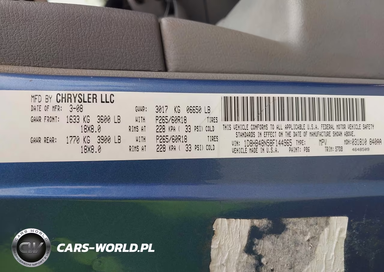 2008 Dodge Durango Slt VIN:1D8HB48N58F144965 - 9