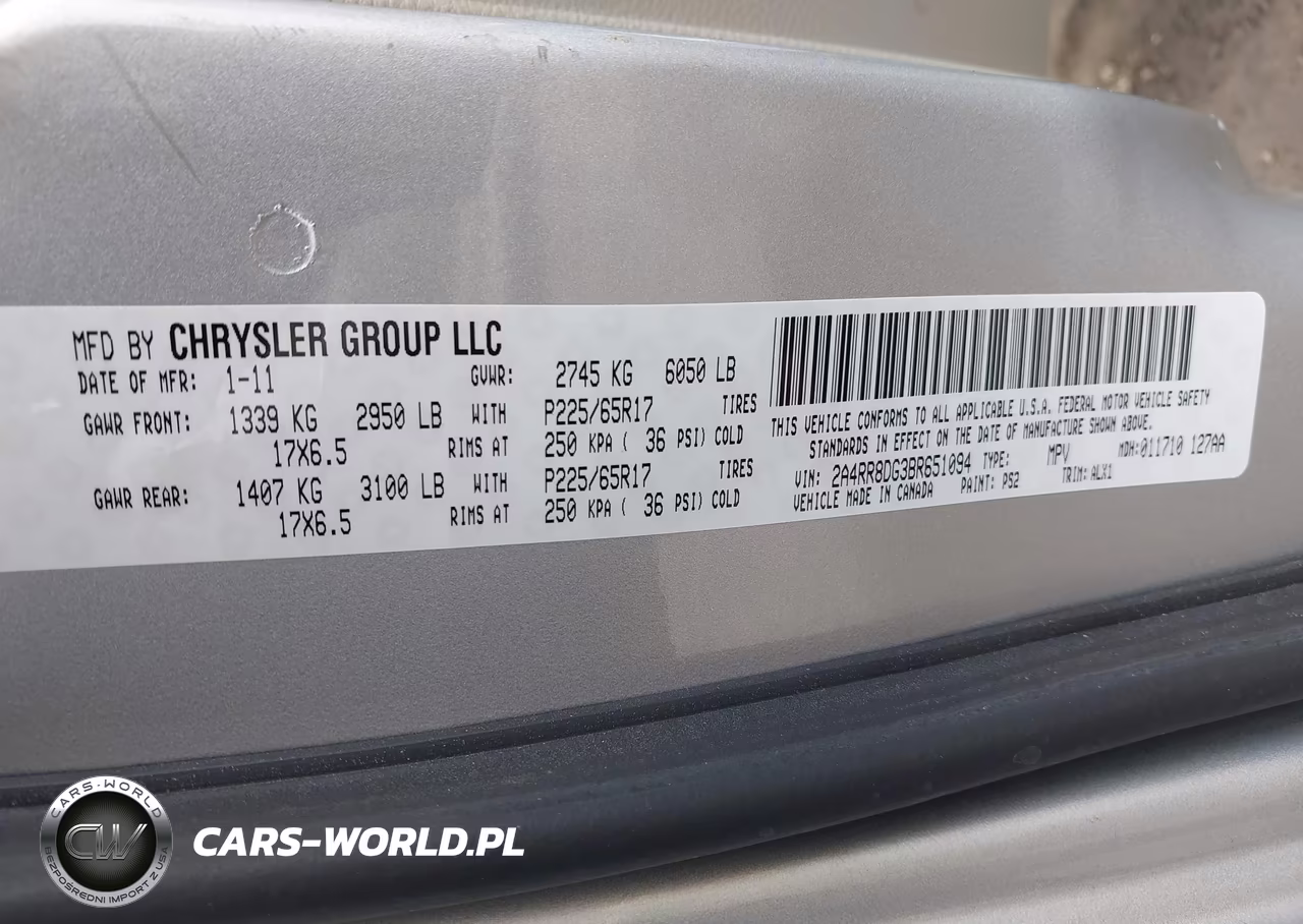 2011 Chrysler Town & Country Touring-L VIN:2A4RR8DG3BR651094 - 9