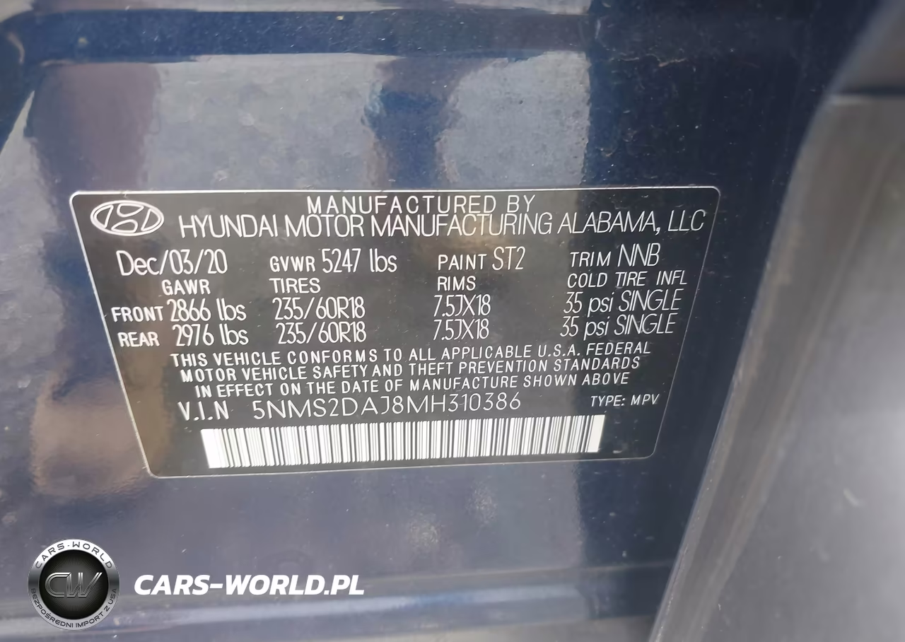 2021 Hyundai Santa Fe Sel VIN:5NMS2DAJ8MH310386 - 9