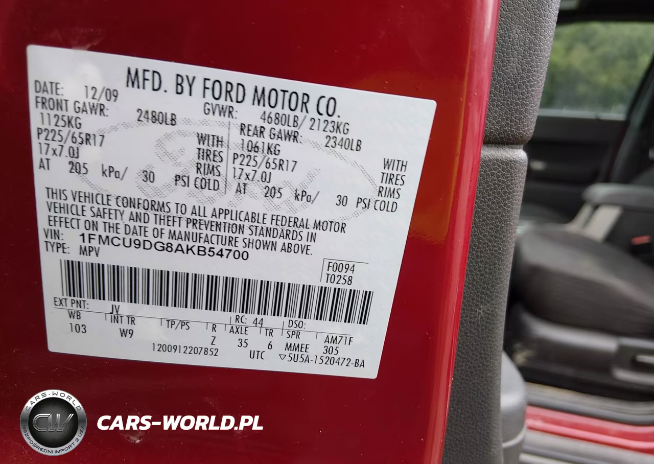 2010 Ford Escape Xlt VIN:1FMCU9DG8AKB54700 - 9