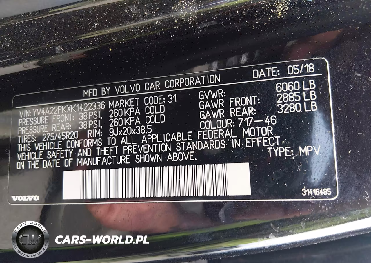 2019 Volvo Xc90 T6 Momentum VIN:YV4A22PKXK1422336 - 9