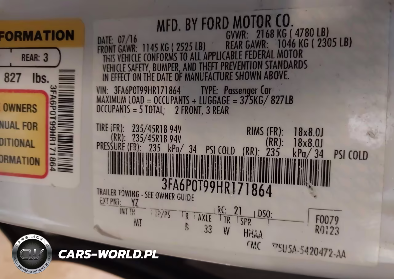2017 Ford Fusion Se VIN:3FA6P0T99HR171864 - 9