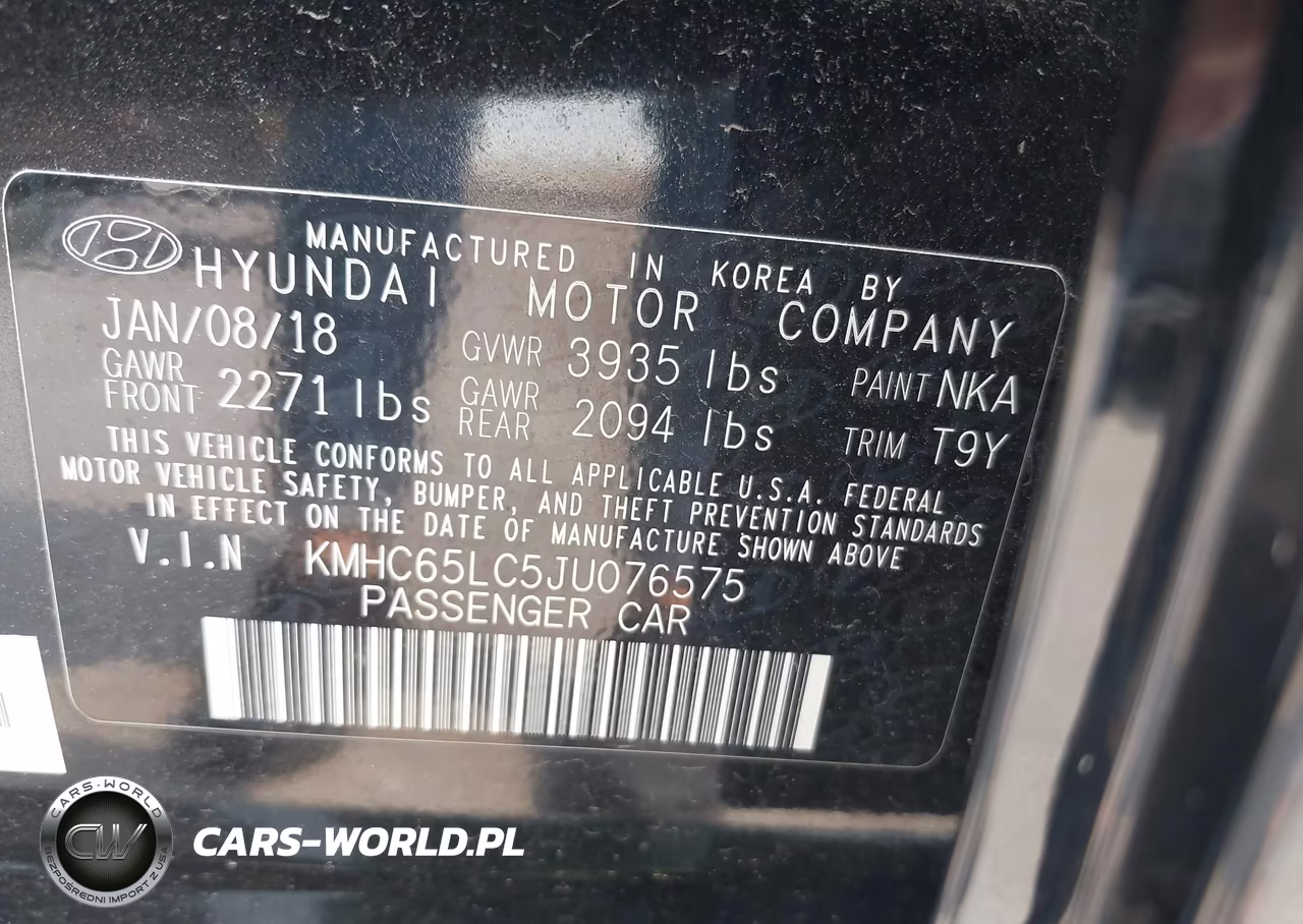 2018 Hyundai Ioniq Hybrid Blue VIN:KMHC65LC5JU076575 - 9