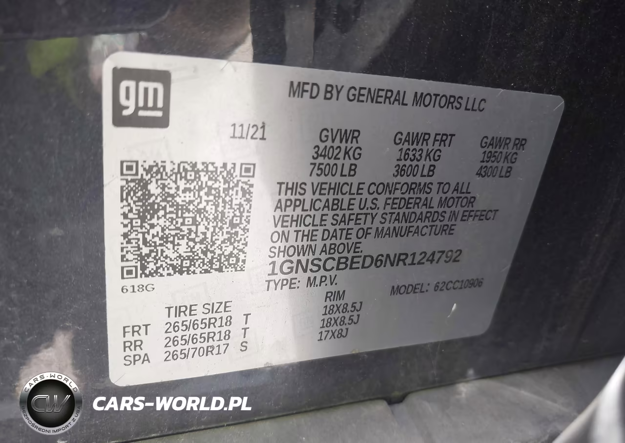 2022 Chevrolet Suburban 2Wd Ls VIN:1GNSCBED6NR124792 - 9