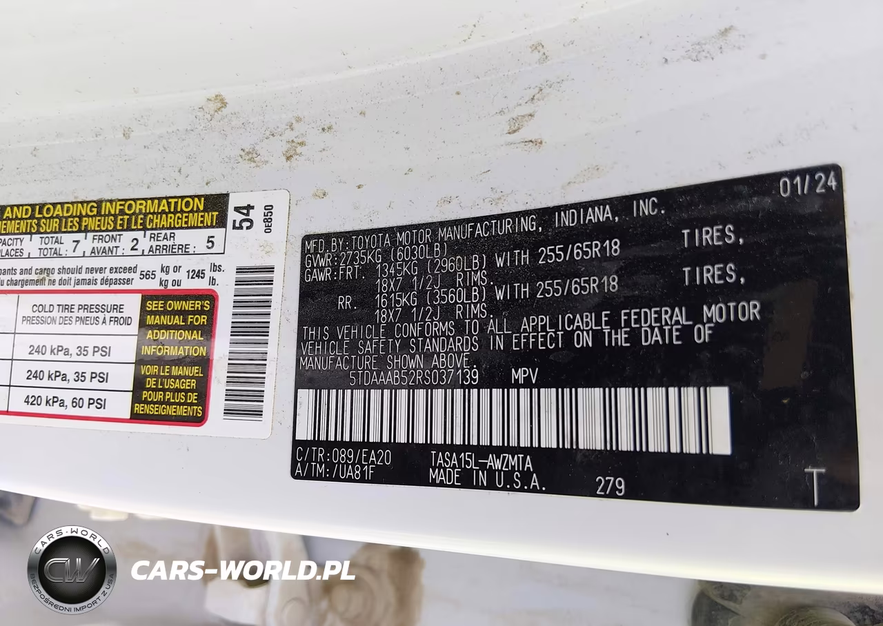 2024 Toyota Grand Highlander Xle VIN:5TDAAAB52RS037139 - 9