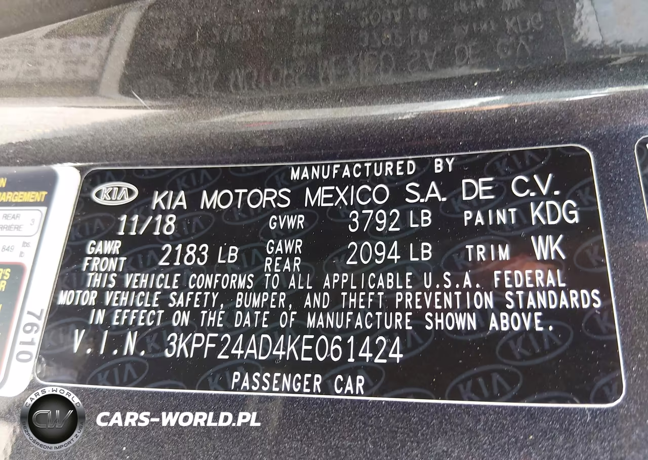 2019 Kia Forte Lxs VIN:3KPF24AD4KE061424 - 9