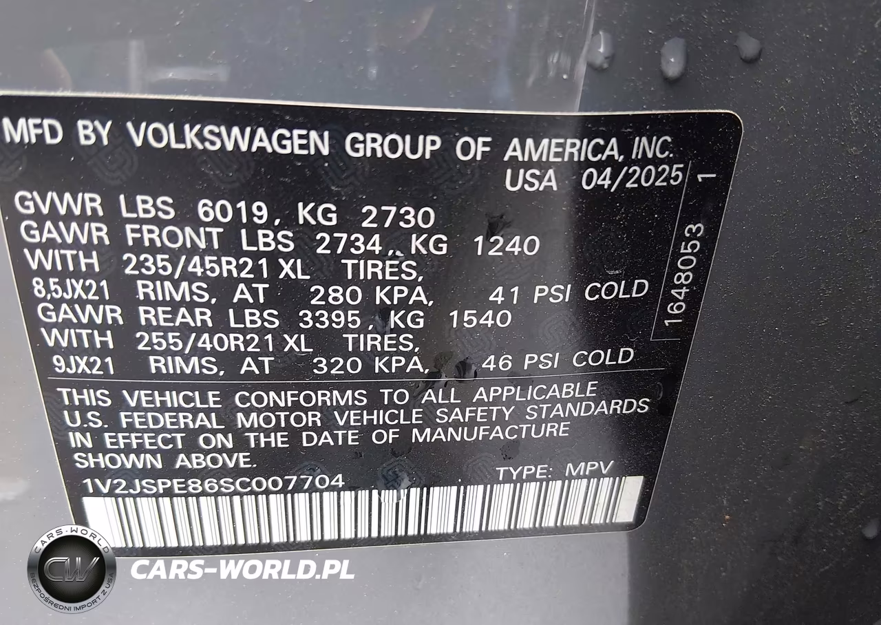 2025 Volkswagen Id.4 Pro S Plus VIN:1V2JSPE86SC007704 - 9