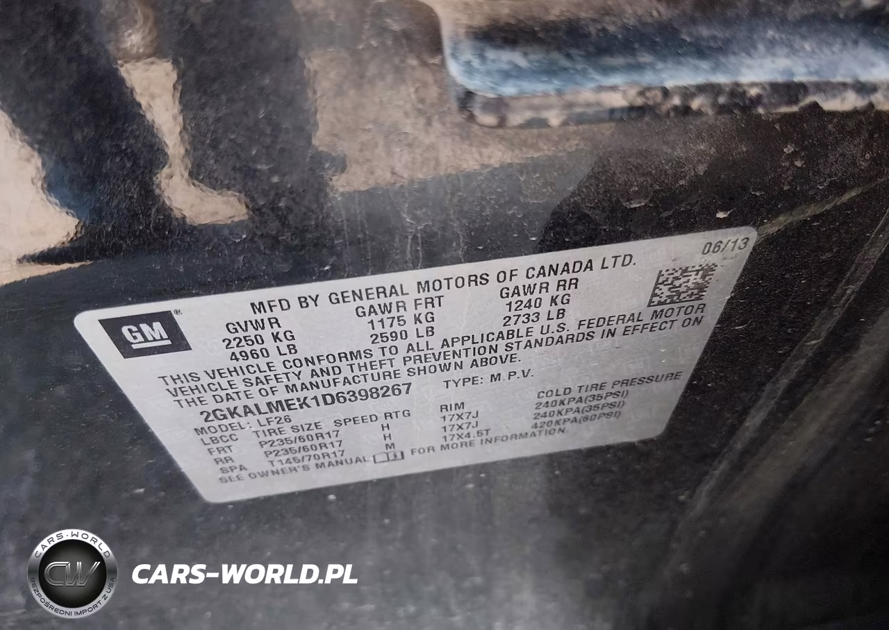 2013 GMC Terrain Sle-1 VIN:2GKALMEK1D6398267 - 9