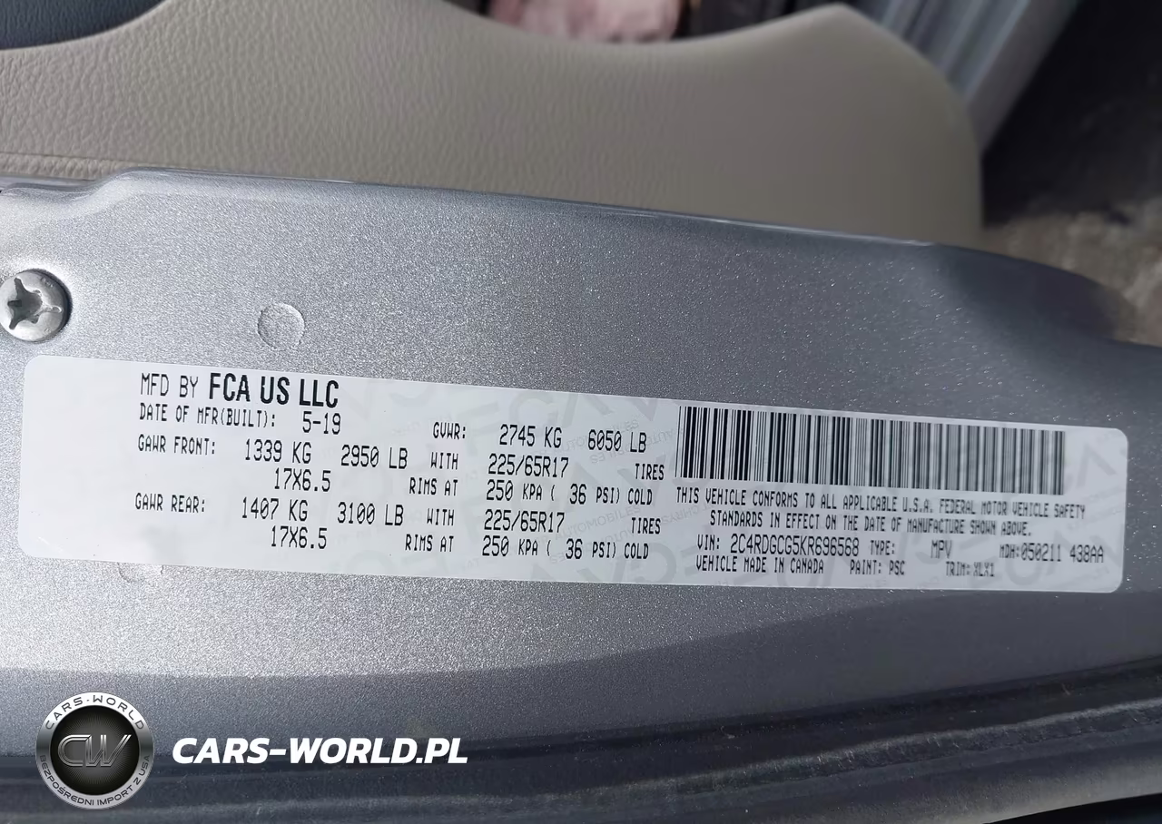 2019 Dodge Grand Caravan Sxt VIN:2C4RDGCG5KR696568 - 9