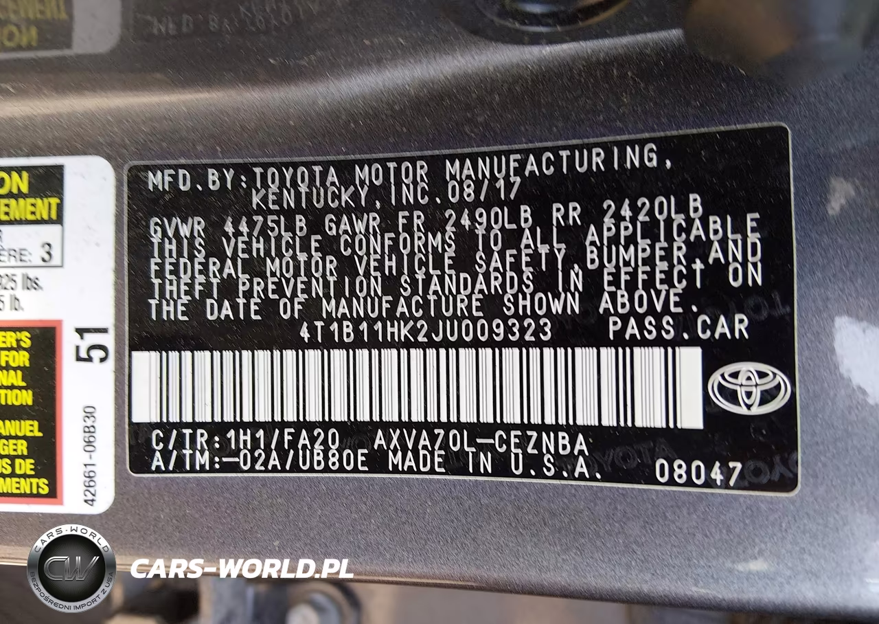 2018 Toyota Camry Le VIN:4T1B11HK2JU009323 - 9