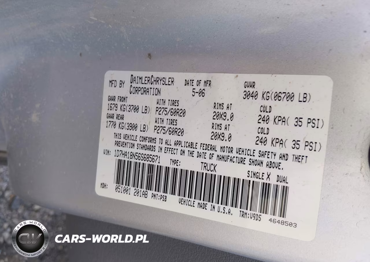 2006 Dodge Ram 1500 Slt VIN:1D7HA18N56S685671 - 9