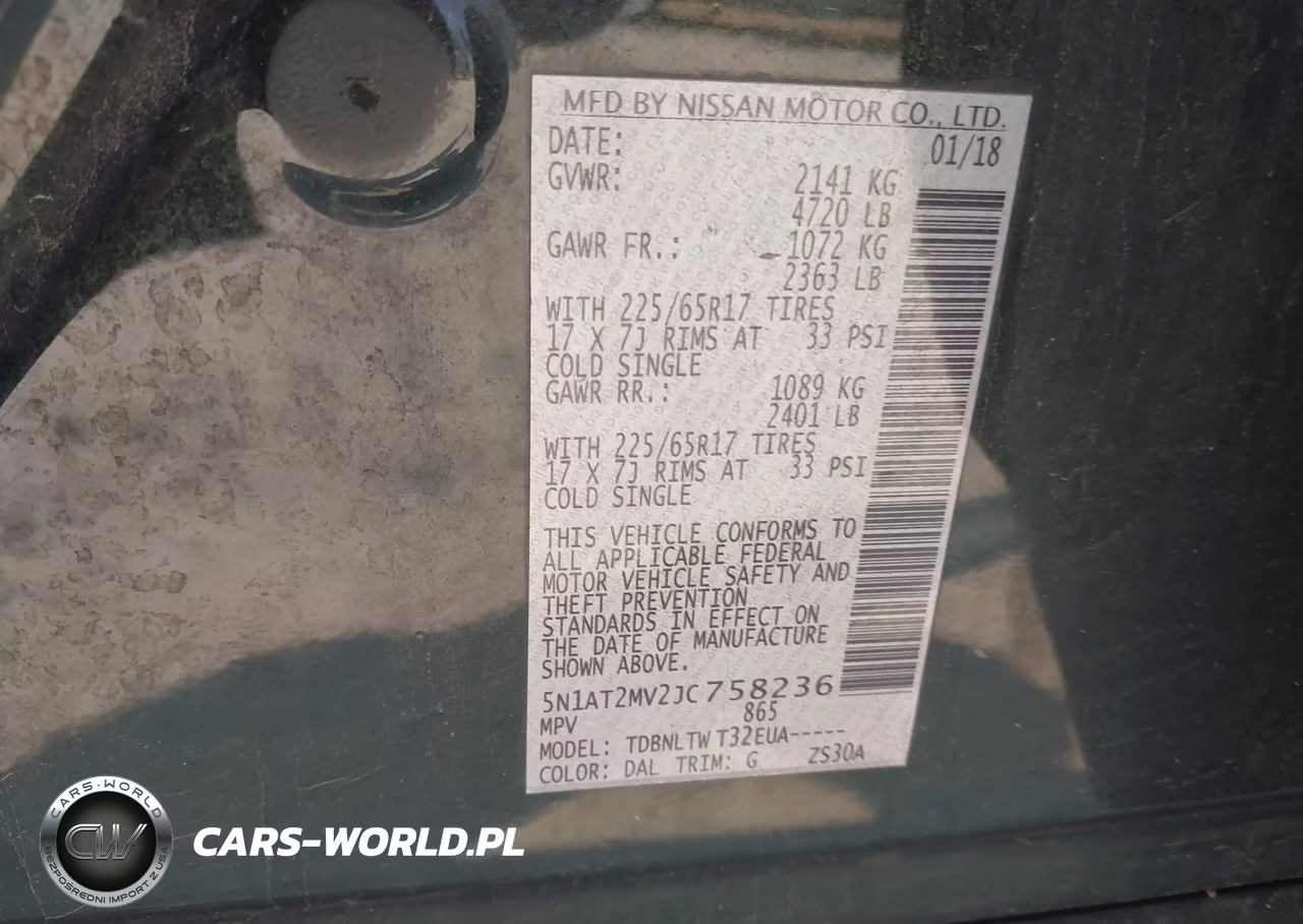 2018 Nissan Rogue Sv VIN:5N1AT2MV2JC758236 - 9