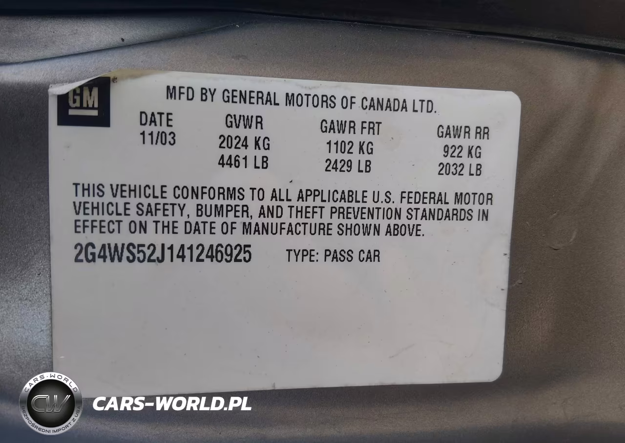 2004 Buick Century VIN:2G4WS52J141246925 - 9