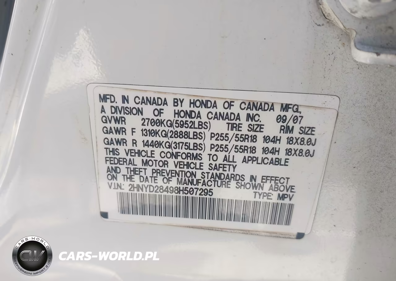 2008 Acura Mdx Technology Package VIN:2HNYD28498H507295 - 9
