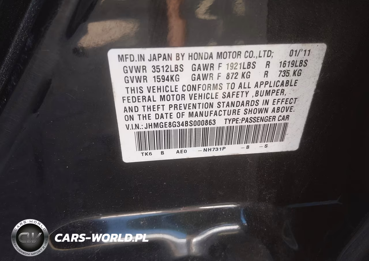 2011 Honda Fit VIN:JHMGE8G34BS000863 - 9