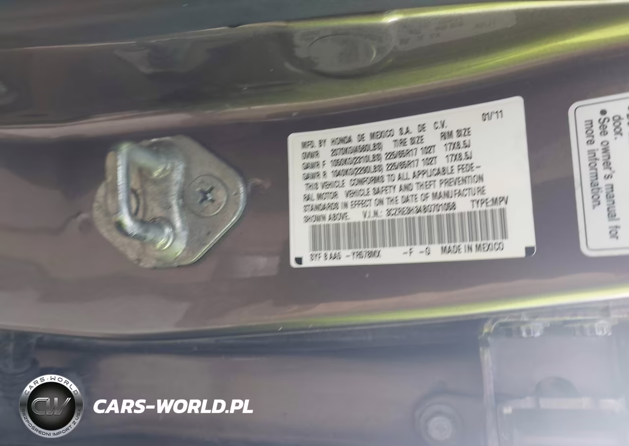2011 Honda Cr-V Lx VIN:3CZRE3H34BG701058 - 9
