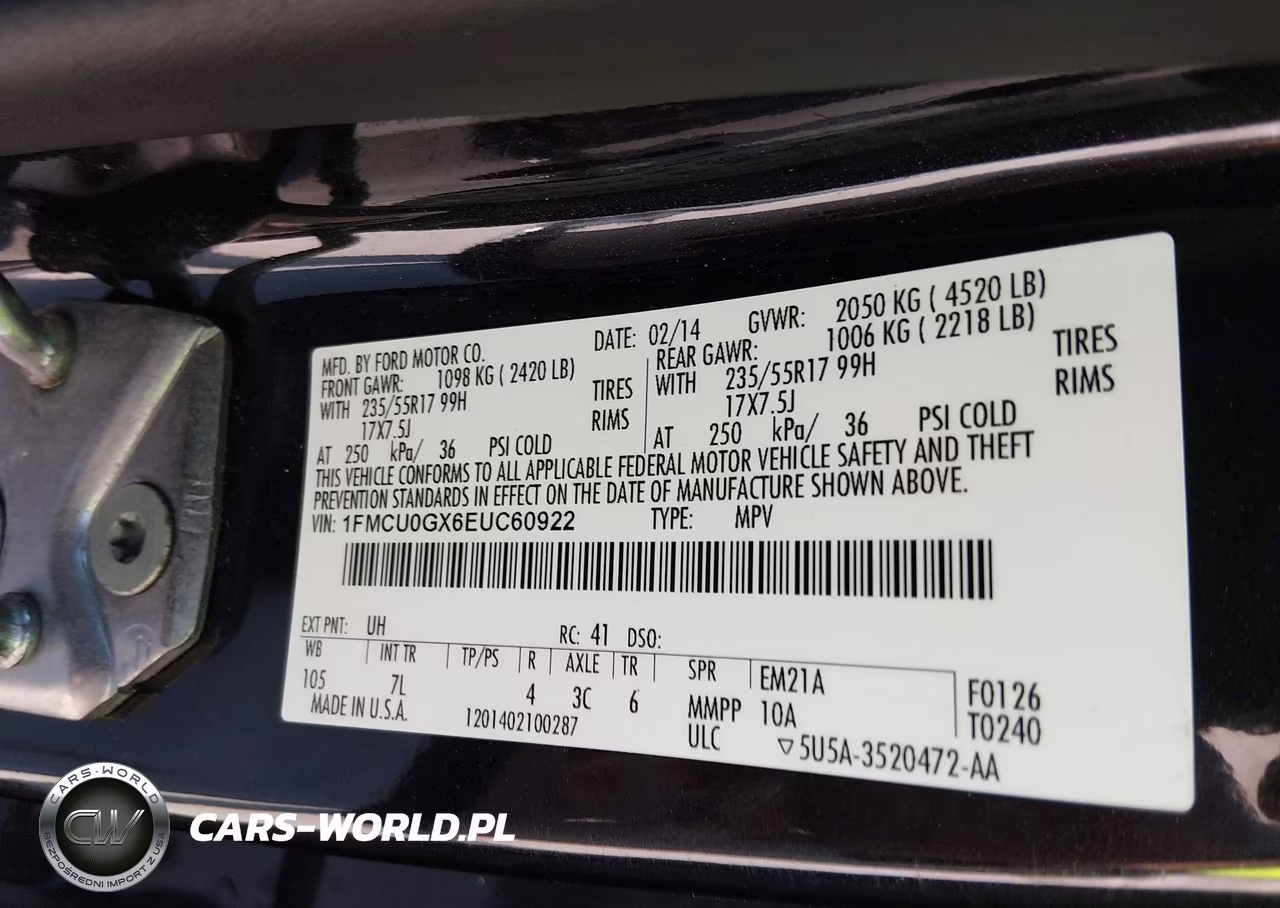 2014 Ford Escape Se VIN:1FMCU0GX6EUC60922 - 9