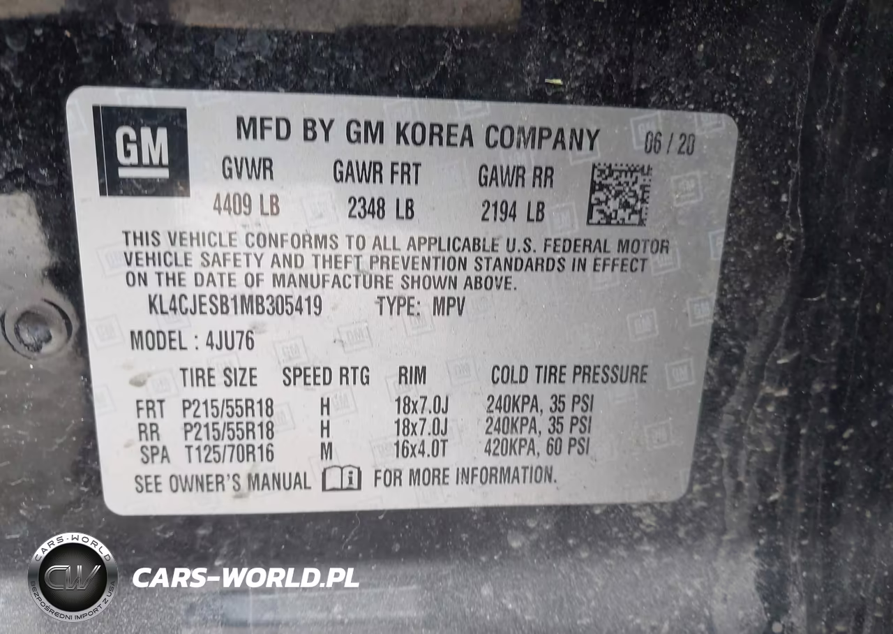 2021 Buick Encore Awd Preferred VIN:KL4CJESB1MB305419 - 9
