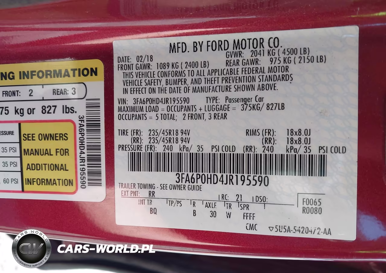 2018 Ford Fusion Se VIN:3FA6P0HD4JR195590 - 9