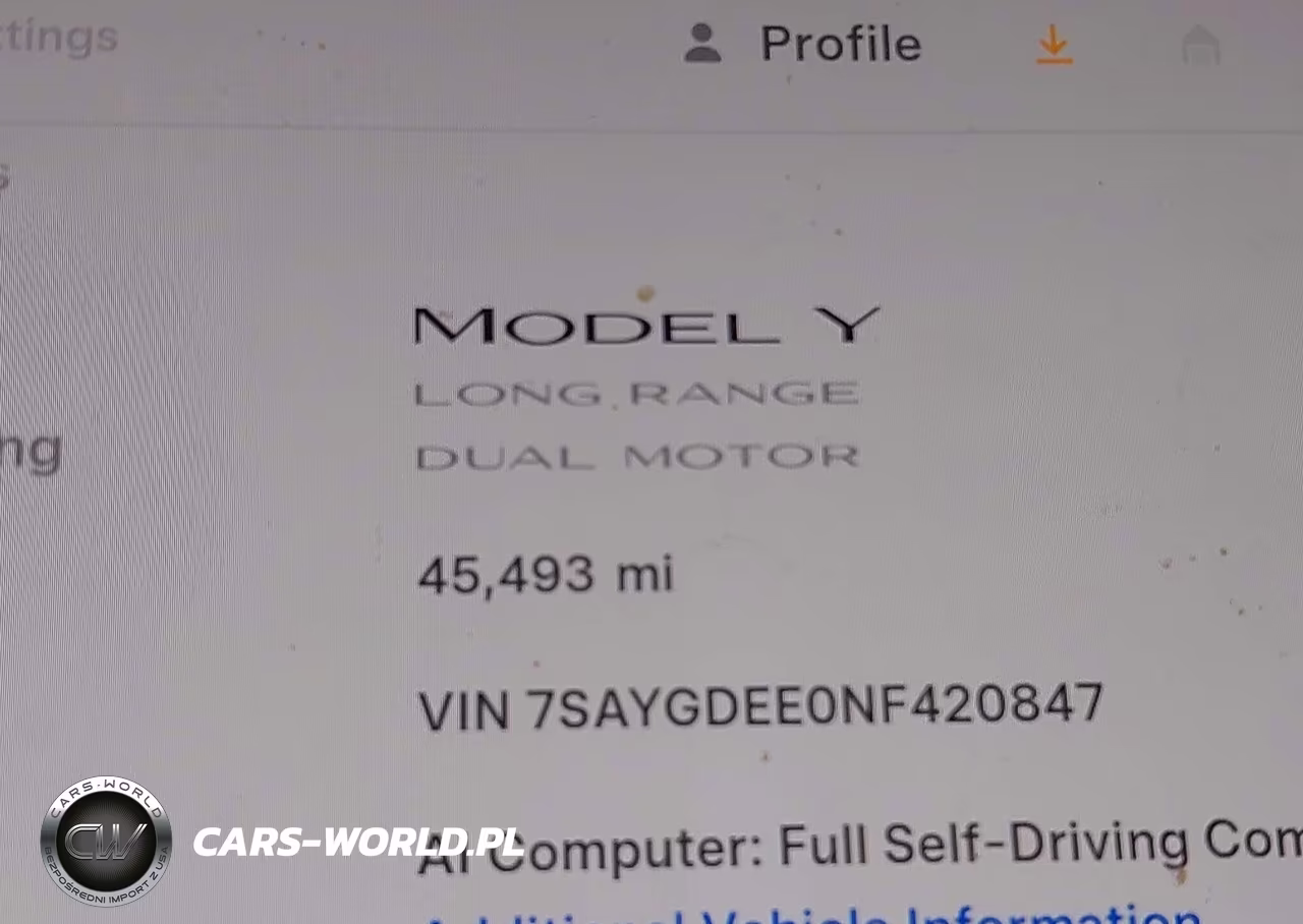 2022 Tesla Model Y Long Range Dual Motor All-Wheel Drive VIN:7SAYGDEE0NF420847 - 14