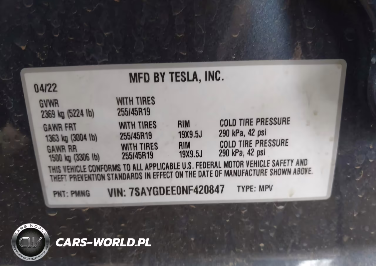 2022 Tesla Model Y Long Range Dual Motor All-Wheel Drive VIN:7SAYGDEE0NF420847 - 9