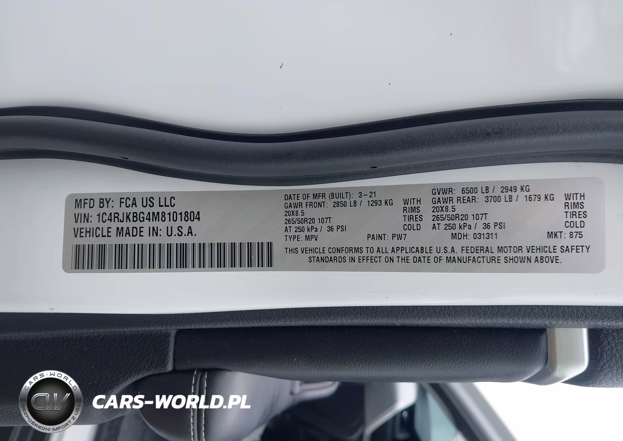 2021 Jeep Grand Cherokee L Limited 4X4 VIN:1C4RJKBG4M8101804 - 9
