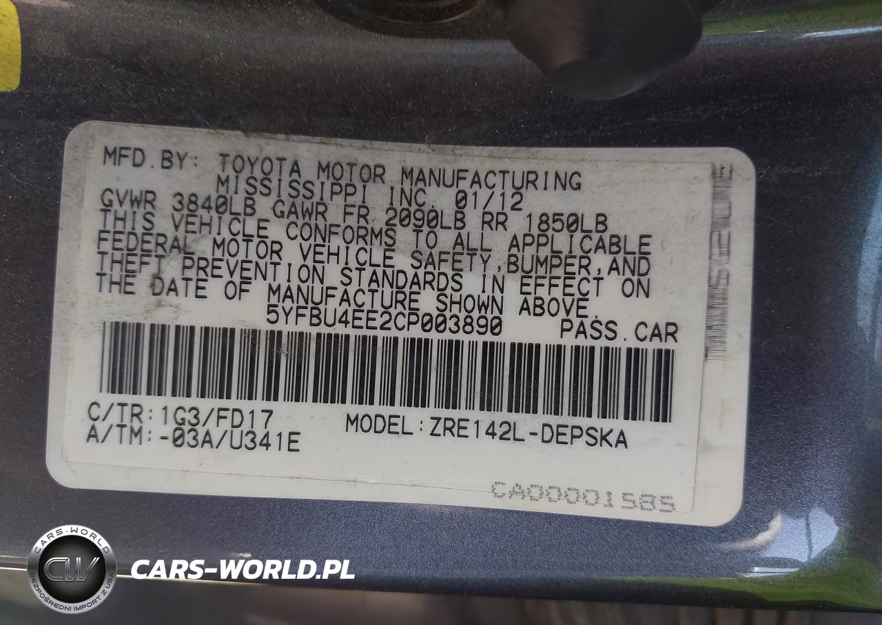 2012 Toyota Corolla S VIN:5YFBU4EE2CP003890 - 9