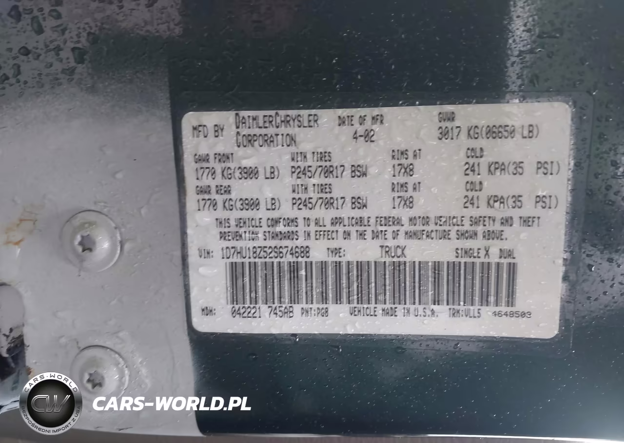 2002 Dodge Ram 1500 St VIN:1D7HU18Z52S674688 - 9