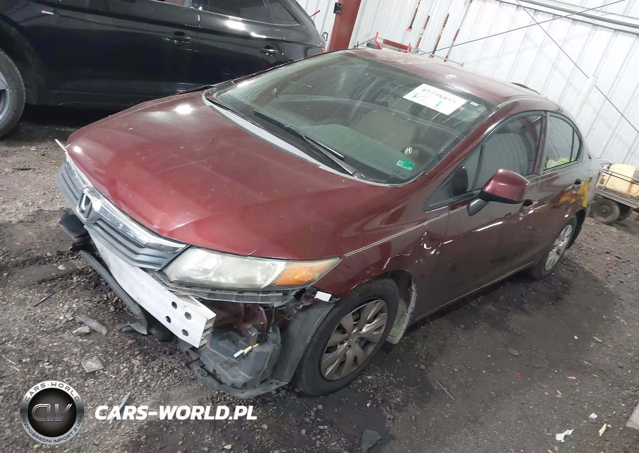 2012 Honda Civic Lx VIN:2HGFB2F5XCH537351 - 2