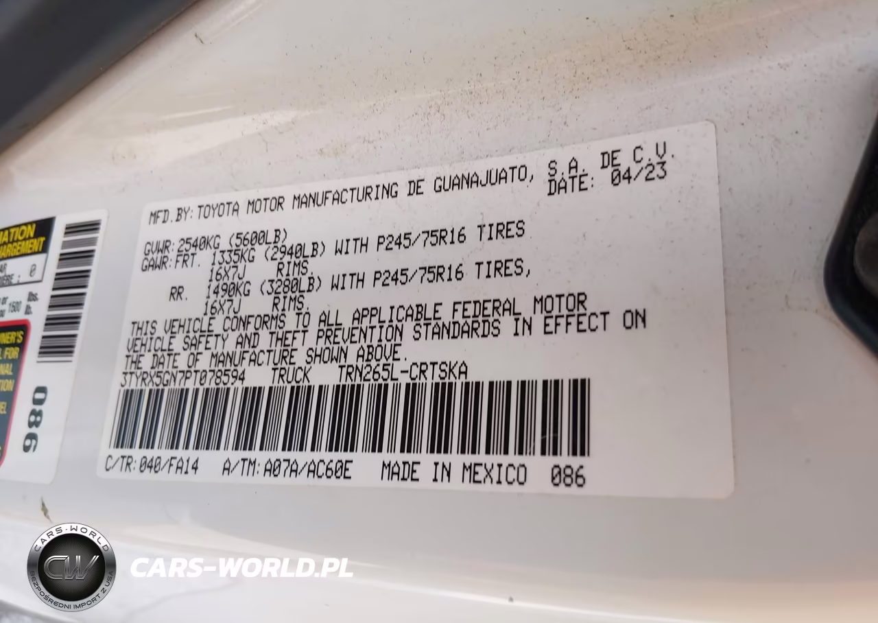 2023 Toyota Tacoma Sr VIN:3TYRX5GN7PT078594 - 9
