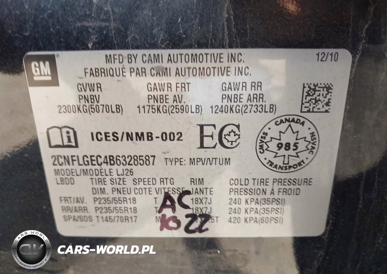 2011 Chevrolet Equinox Ltz VIN:2CNFLGEC4B6328587 - 9