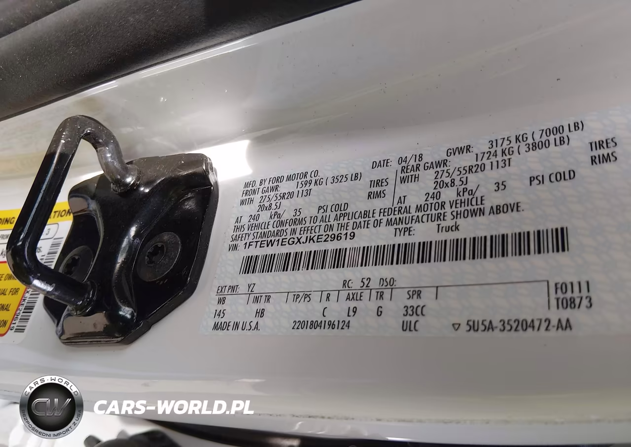 2018 Ford F-150 Lariat VIN:1FTEW1EGXJKE29619 - 9