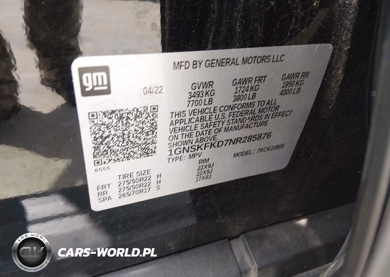 2022 Chevrolet Suburban 4Wd Premier VIN:1GNSKFKD7NR285876 - 9
