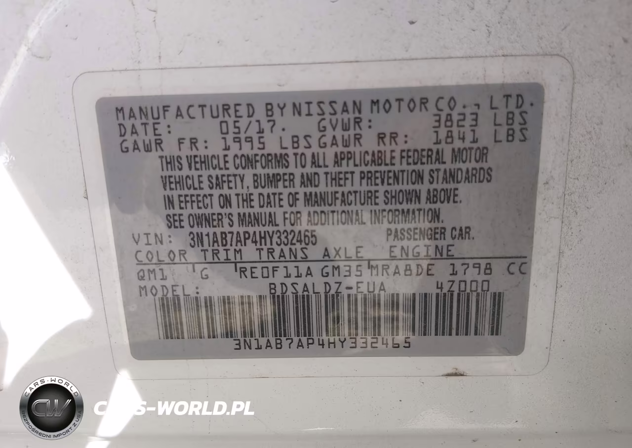 2017 Nissan Sentra Sv VIN:3N1AB7AP4HY332465 - 9