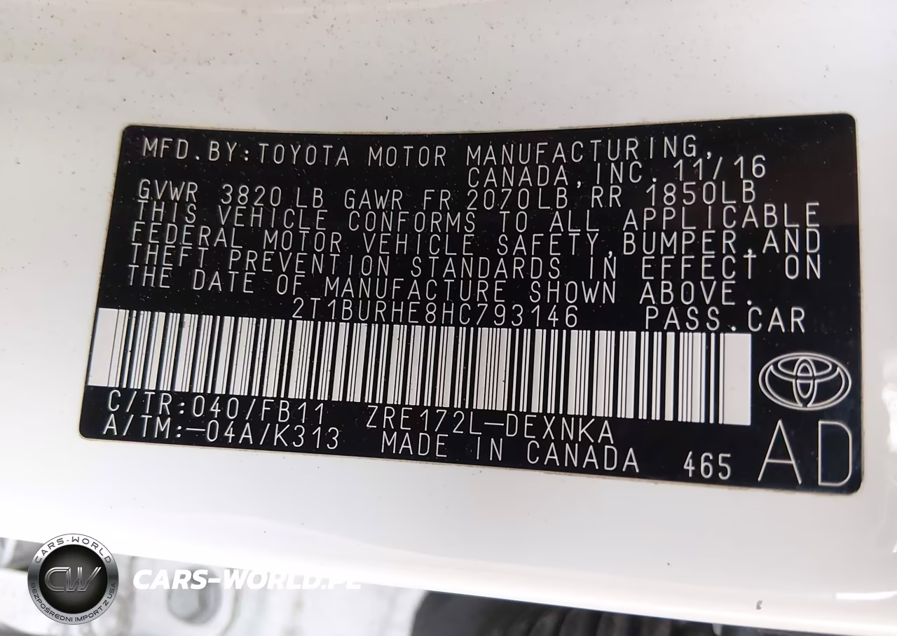 2017 Toyota Corolla Le VIN:2T1BURHE8HC793146 - 9
