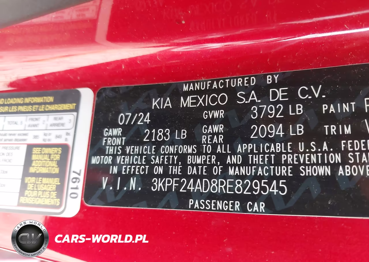 2024 Kia Forte Lxs VIN:3KPF24AD8RE829545 - 9