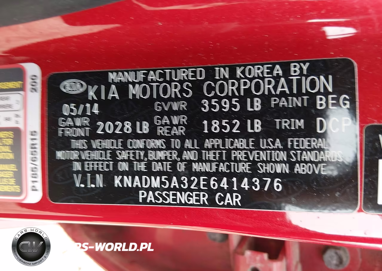 2014 Kia Rio Lx VIN:KNADM5A32E6414376 - 9