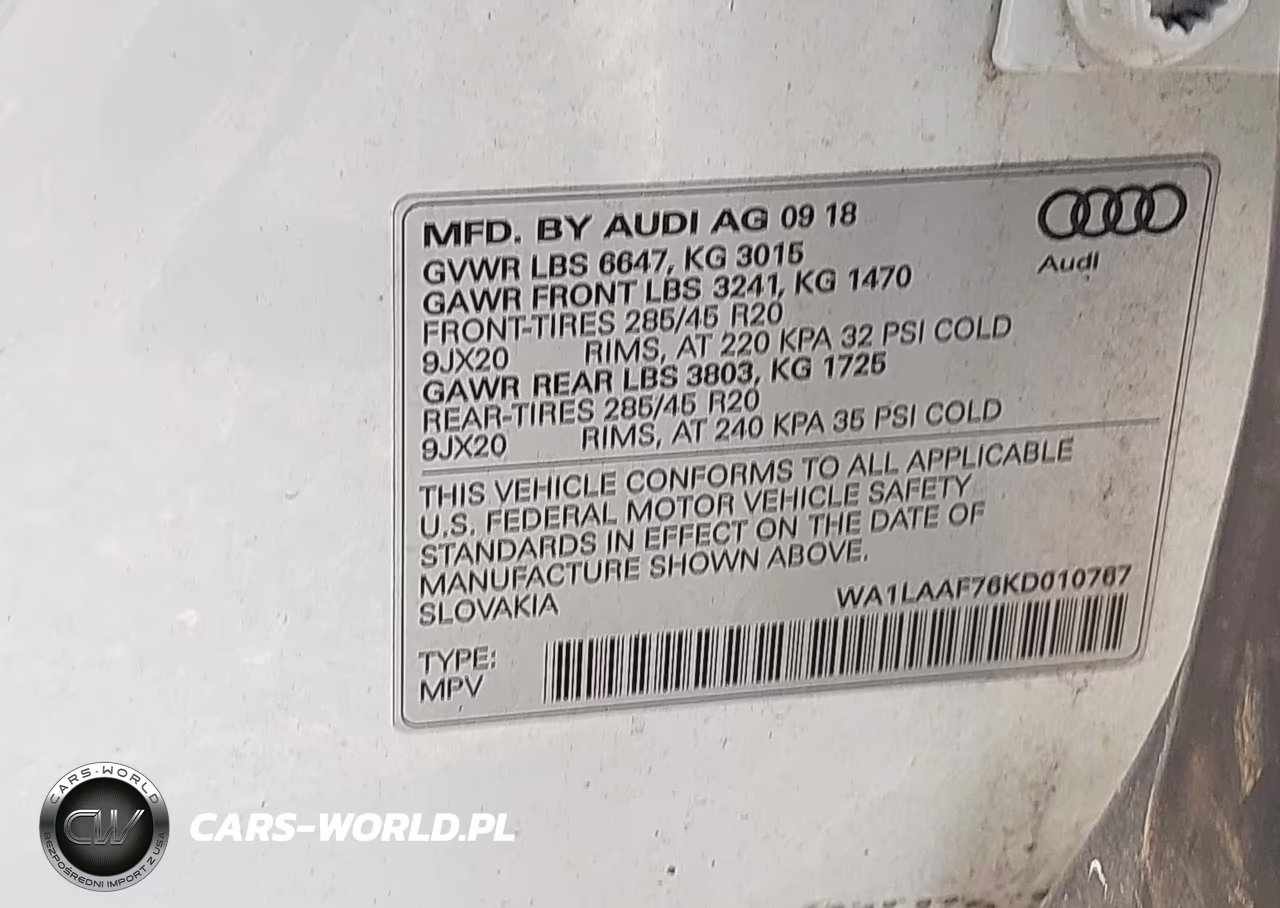 2019 Audi Q7 55 Premium VIN:WA1LAAF76KD010767 - 9