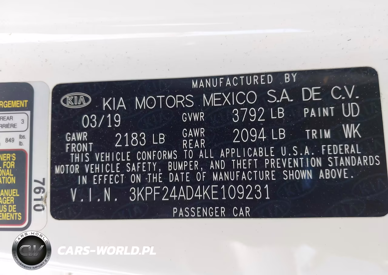 2019 Kia Forte Lxs VIN:3KPF24AD4KE109231 - 9