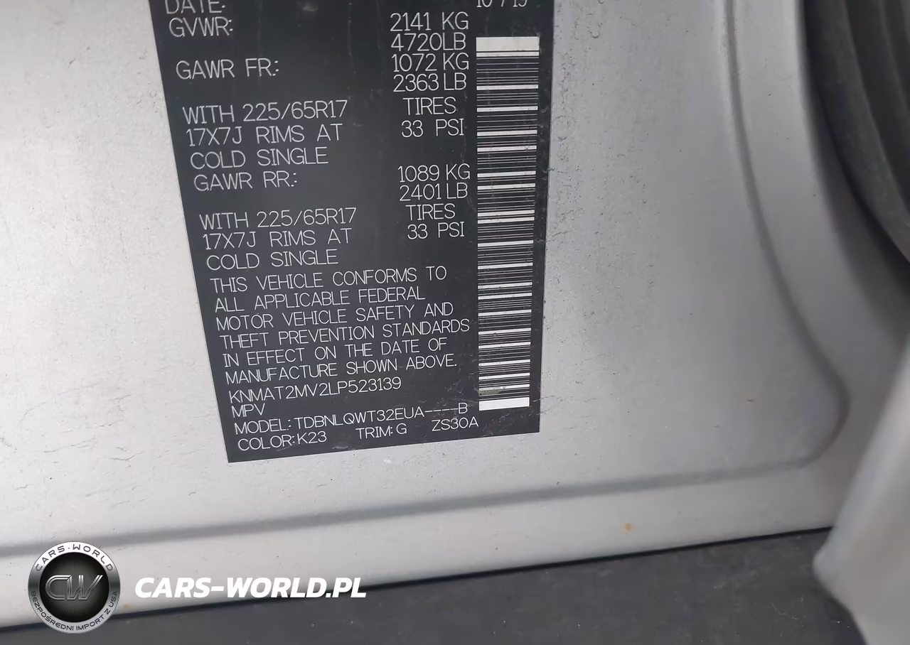 2020 Nissan Rogue Sv Intelligent Awd VIN:KNMAT2MV2LP523139 - 9
