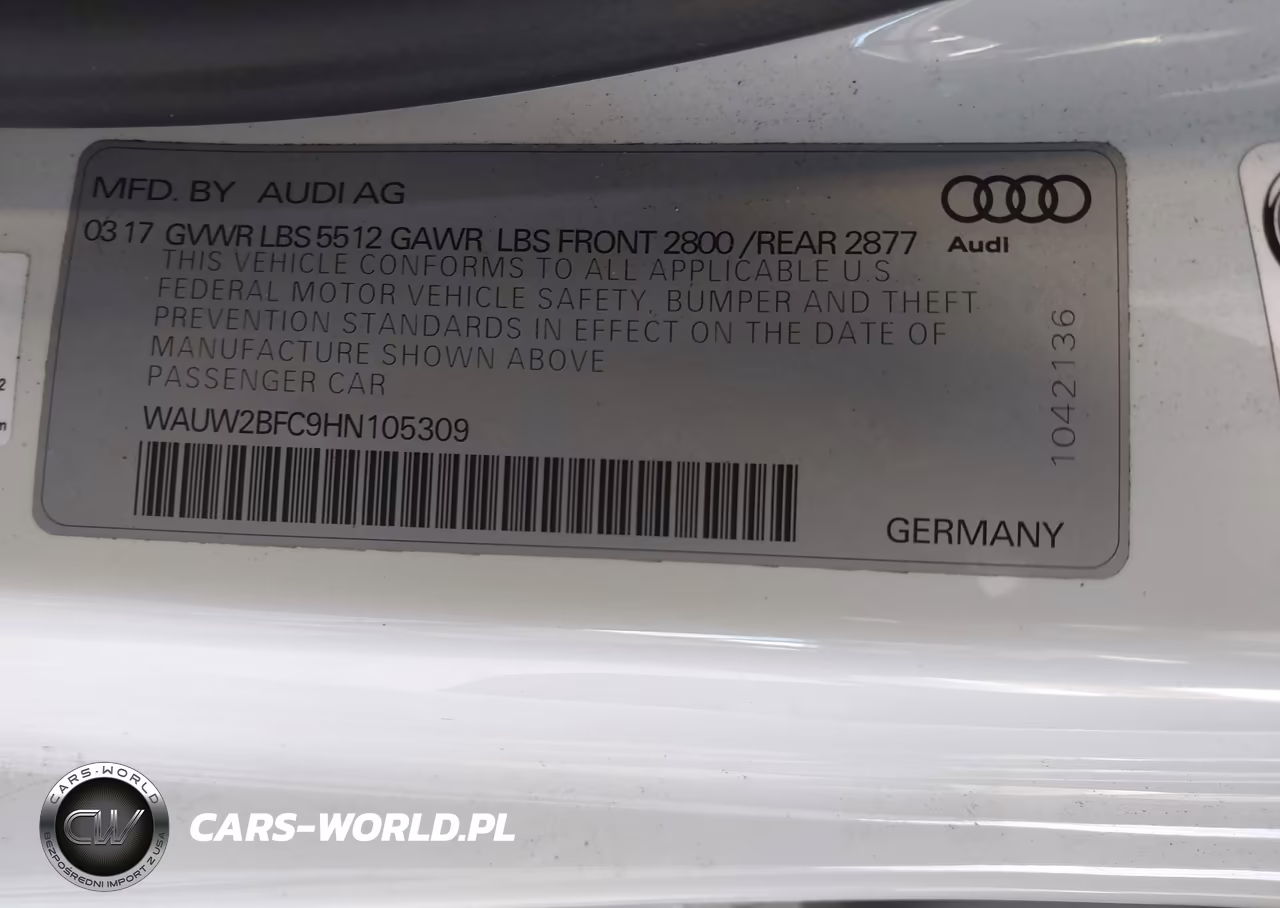 2017 Audi A7 Premium Plus VIN:WAUW2BFC9HN105309 - 9
