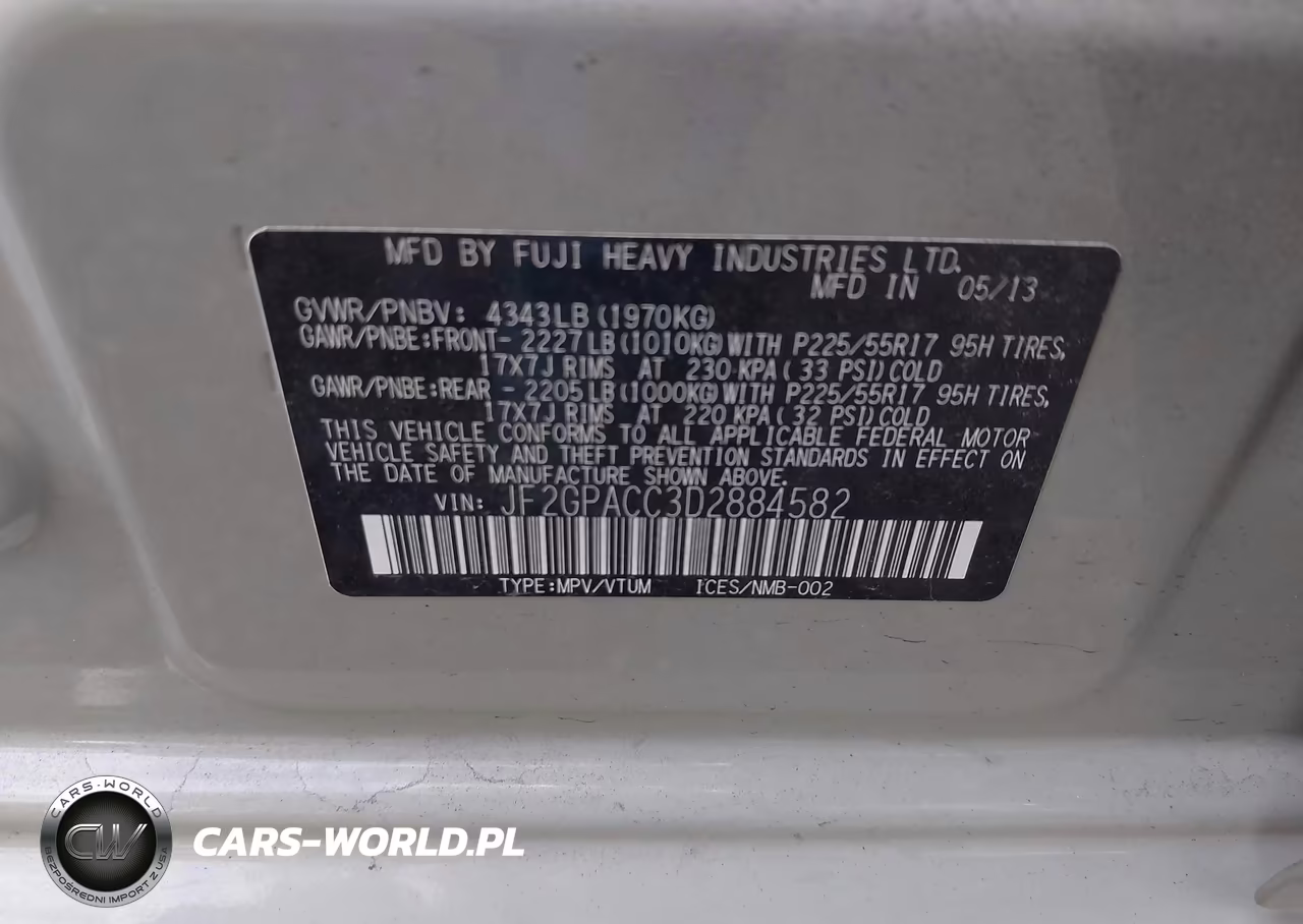2013 Subaru Xv Crosstrek 2.0I Premium VIN:JF2GPACC3D2884582 - 9