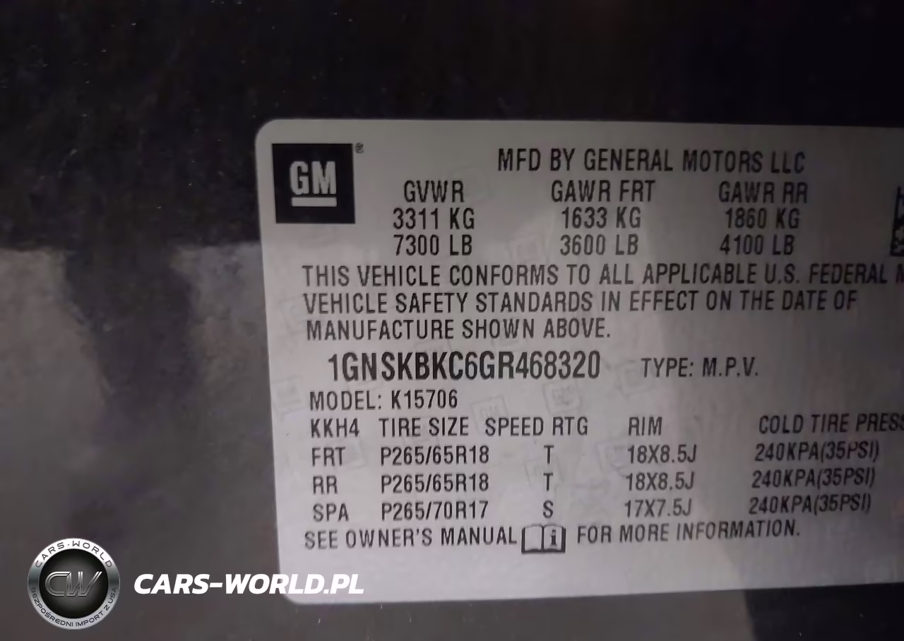 2016 Chevrolet Tahoe Lt VIN:1GNSKBKC6GR468320 - 9
